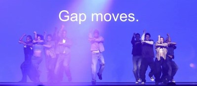 Las Vegas event entertainment for corporate event dancers performing a custom branded segment for Gap Inc. at the ARIA Convention Center.