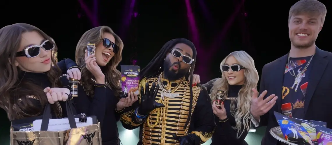 Stadium Dance Las Vegas product launch entertainment and custom choreography for the Spice King brand at Shark Tank 2025 and 2026 auditions at the Venetian Las Vegas, featuring product-integrated performance designed for viral content capture and brand campaign amplification.
